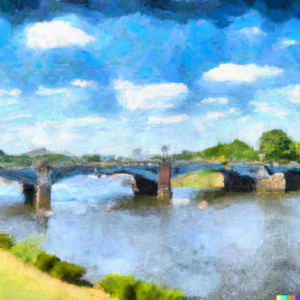Trent Bridge Oil Painting